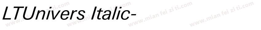 LTUnivers Italic字体转换